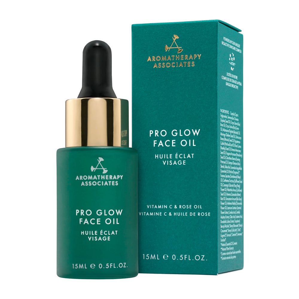 Aromatherapy Associates Pro Glow Face Oil rose bottle for hydrating, calming skincare