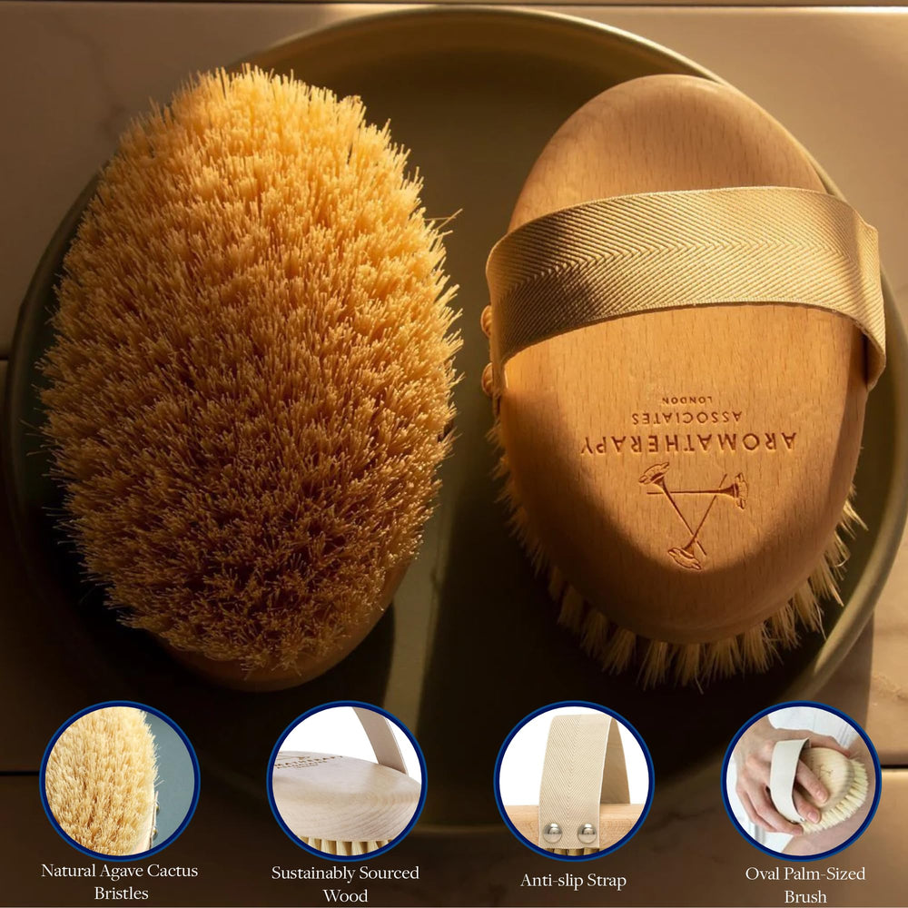 Gentle circular strokes along legs with Revive Brush.