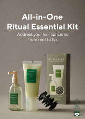 AROMATICA dual scalp brush in use for a gentle scalp massage.