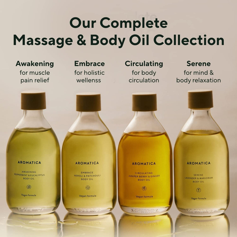 AROMATICA Embrace Body Oil after-shower ritual supports relaxation
