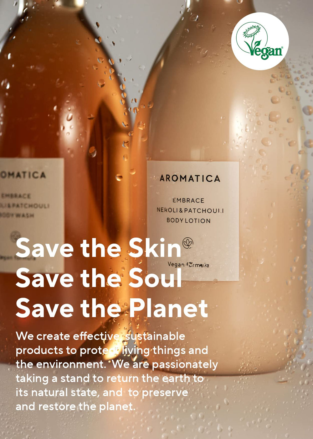 AROMATICA Embrace packaging and label on the product box