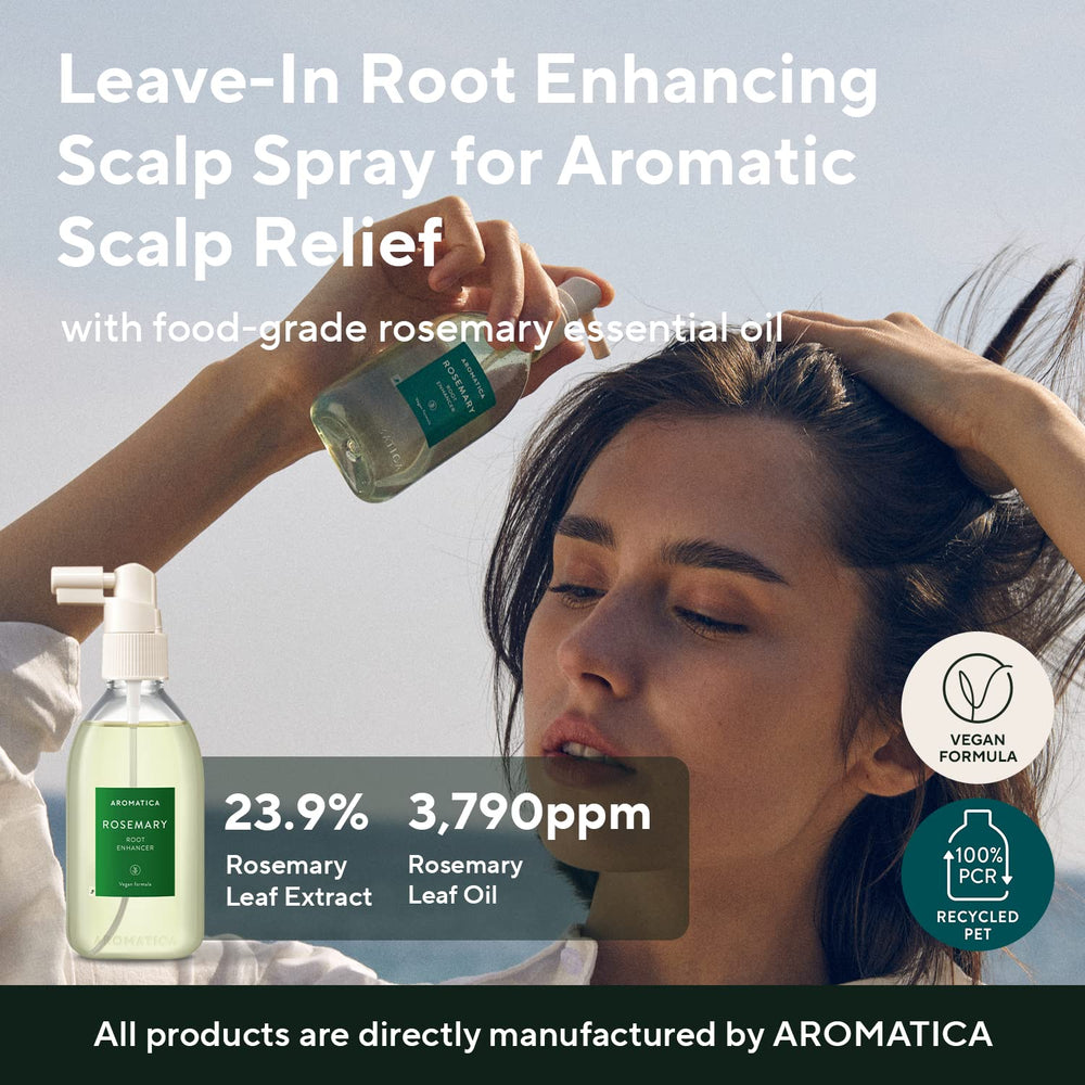 AROMATICA huile cuir chevelu romarin – nourrissante et adaptée au soin quotidien.