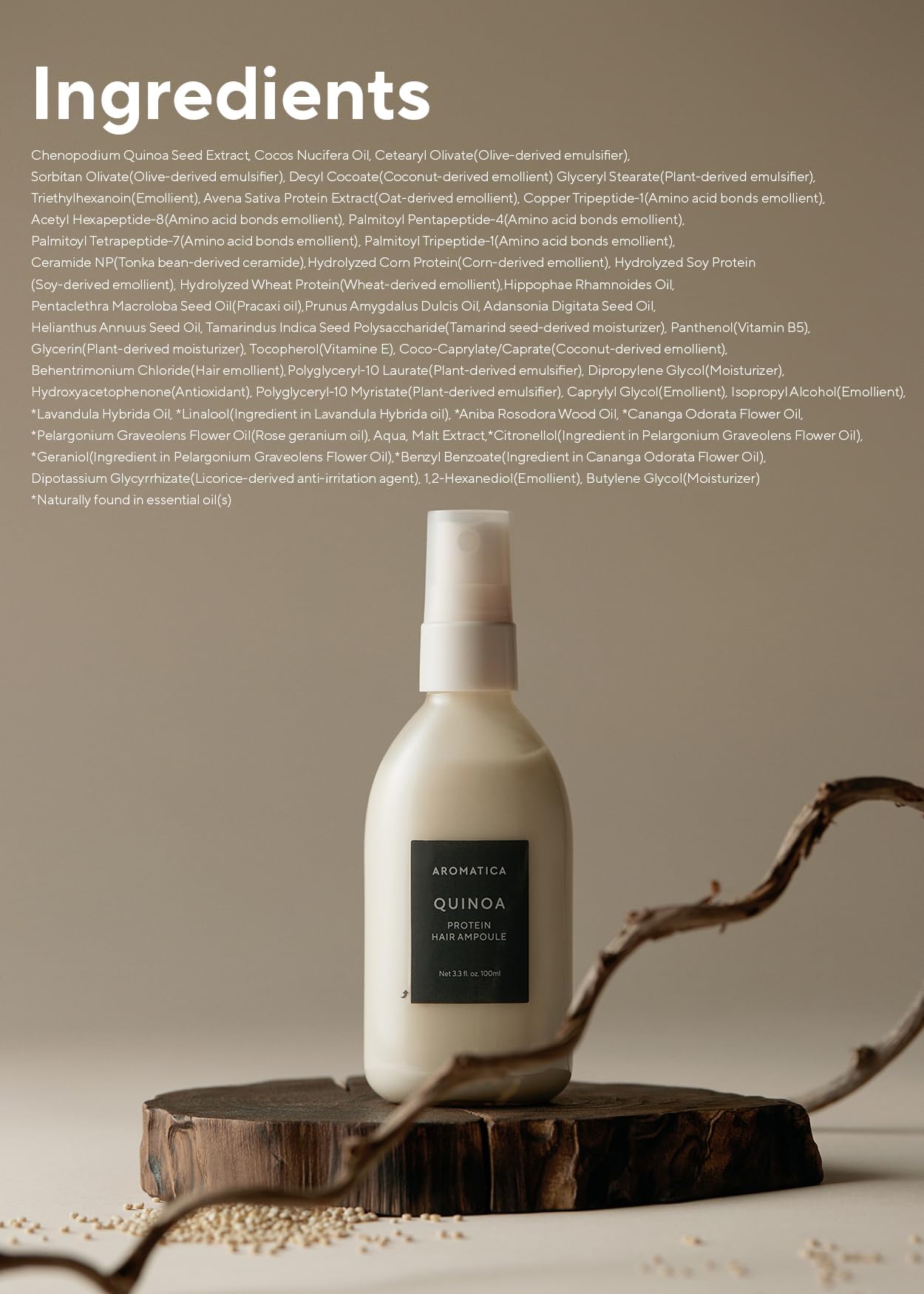 Dry hair application shows mist on damaged strands.