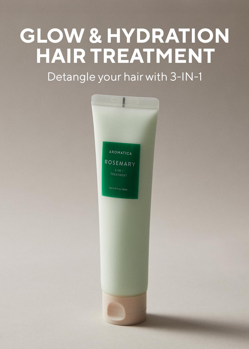 AROMATICA rosemary hair mask creamy texture delivering deep hydration.