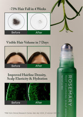 AROMATICA Rosemary Oil ingredients close-up highlighting caffeine and rosemary