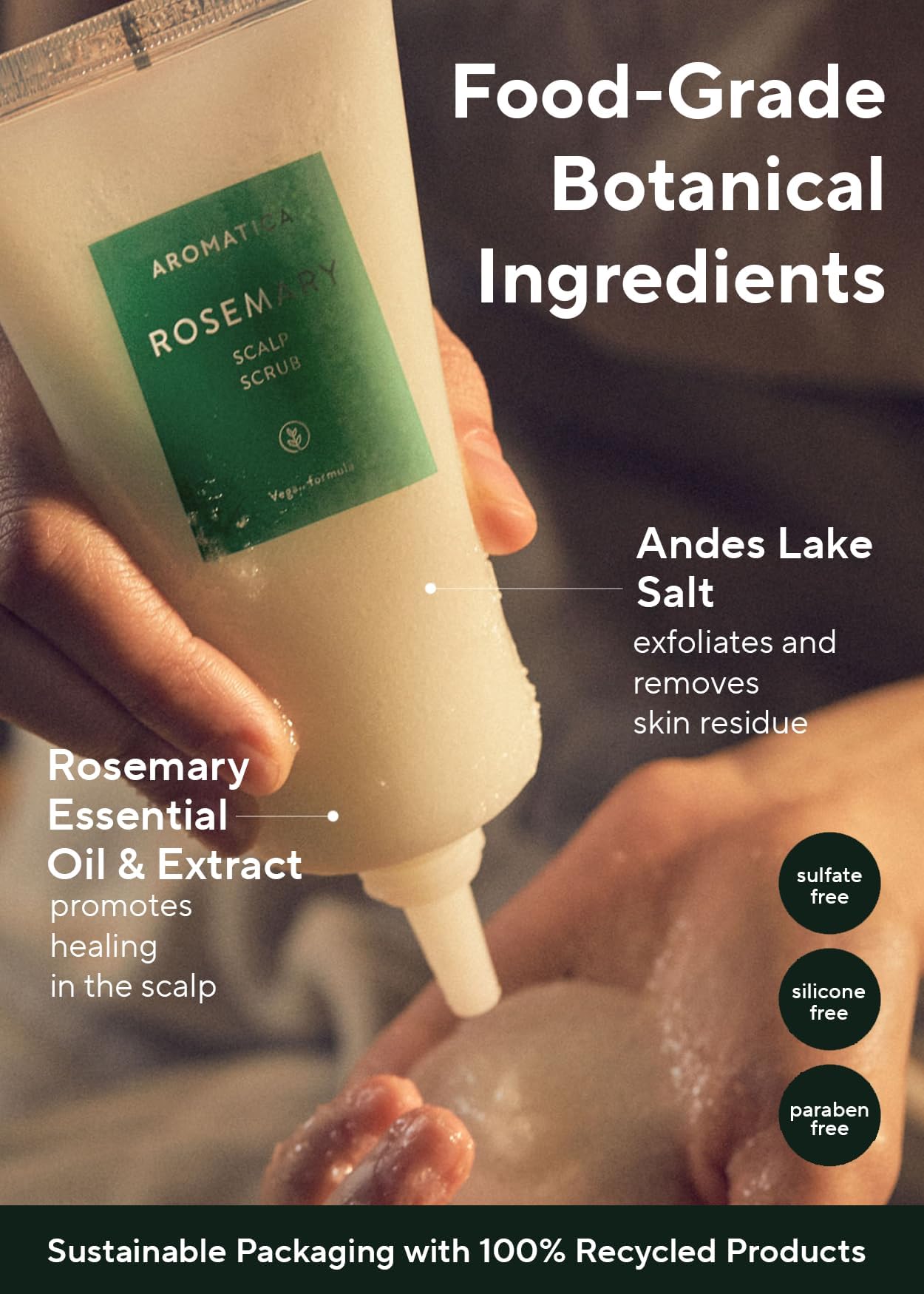 Exfoliating salt from Andes Lake in the scrub