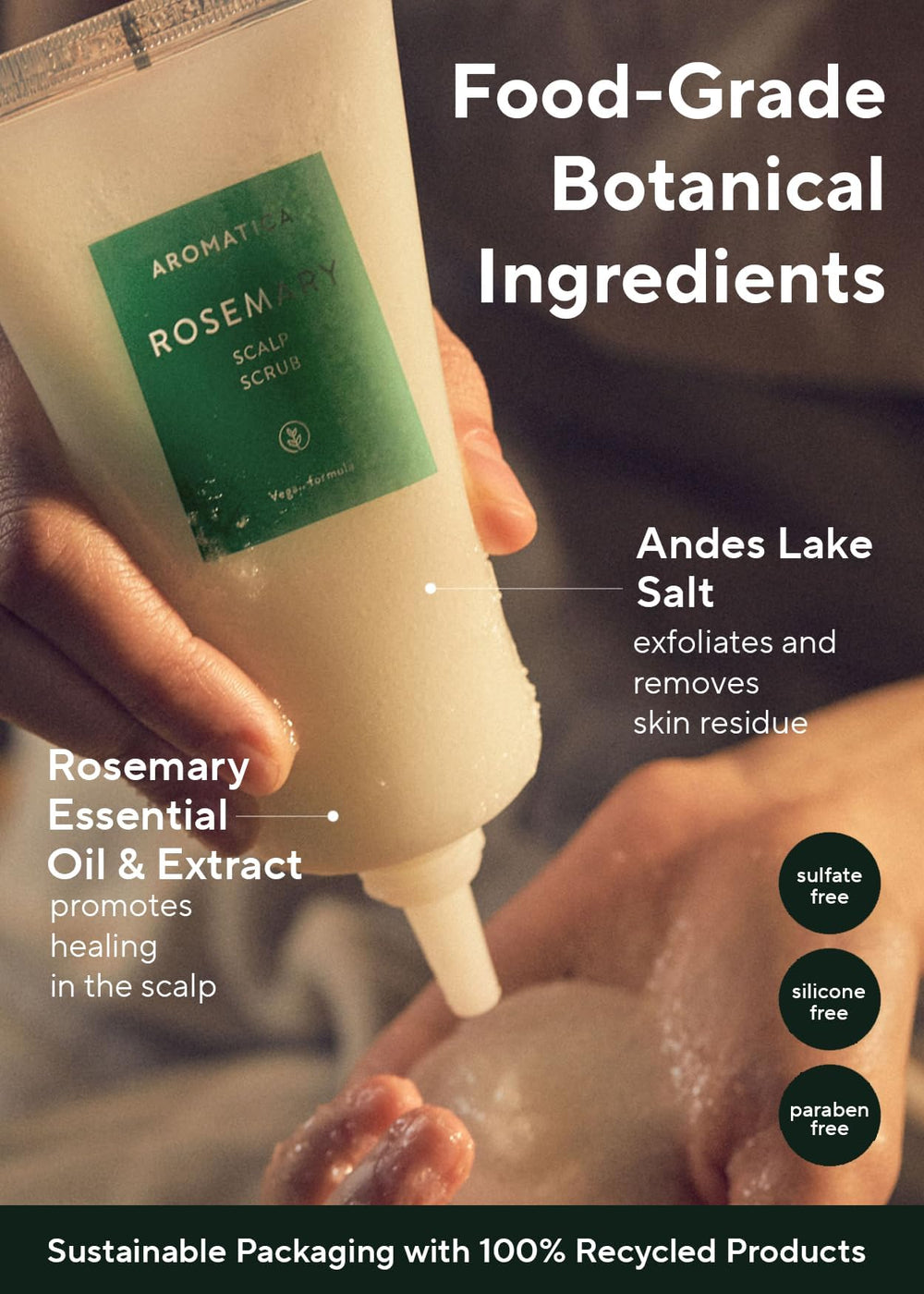 Exfoliating salt from Andes Lake in the scrub