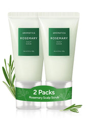 AROMATICA Rosemary Scalp Scrub gift set front view for at-home cleansing