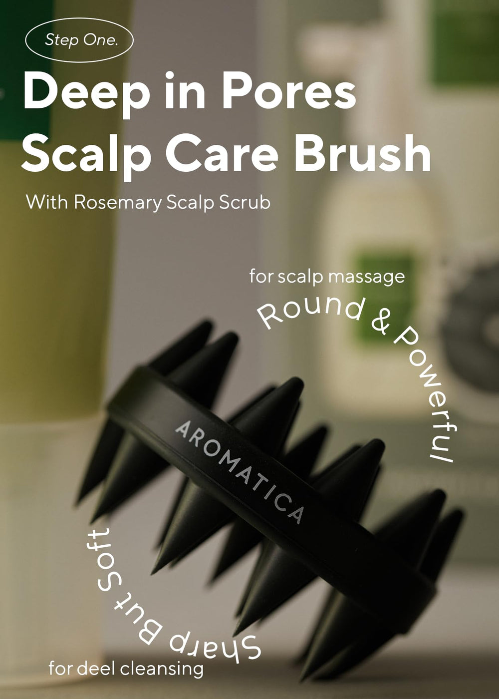 AROMATICA six-type Black Food Complex shown for scalp nourishment.