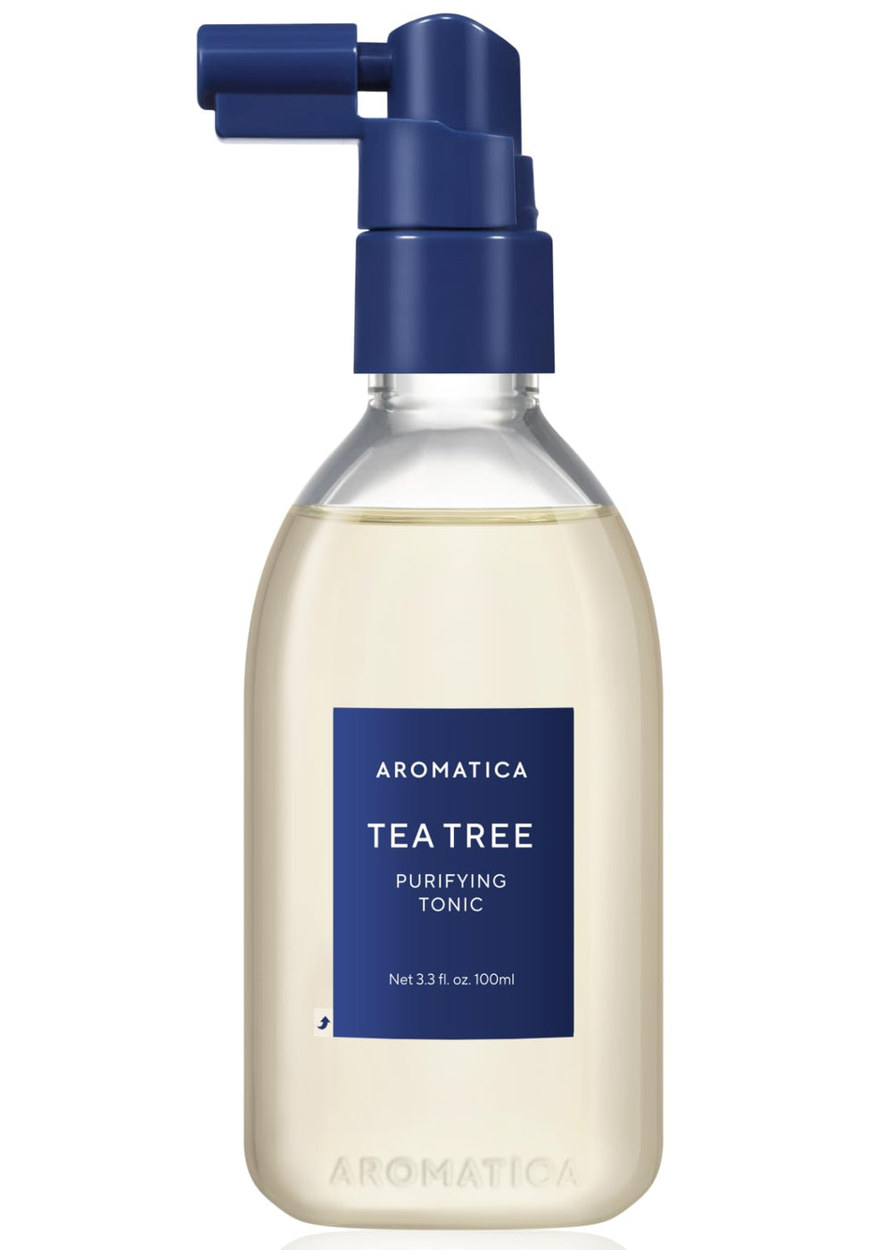 AROMATICA Tea Tree Purifying Tonic bottle front, refreshing scalp cleanse.