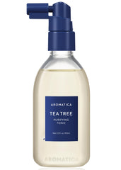 AROMATICA Tea Tree Purifying Tonic bottle front, refreshing scalp cleanse.