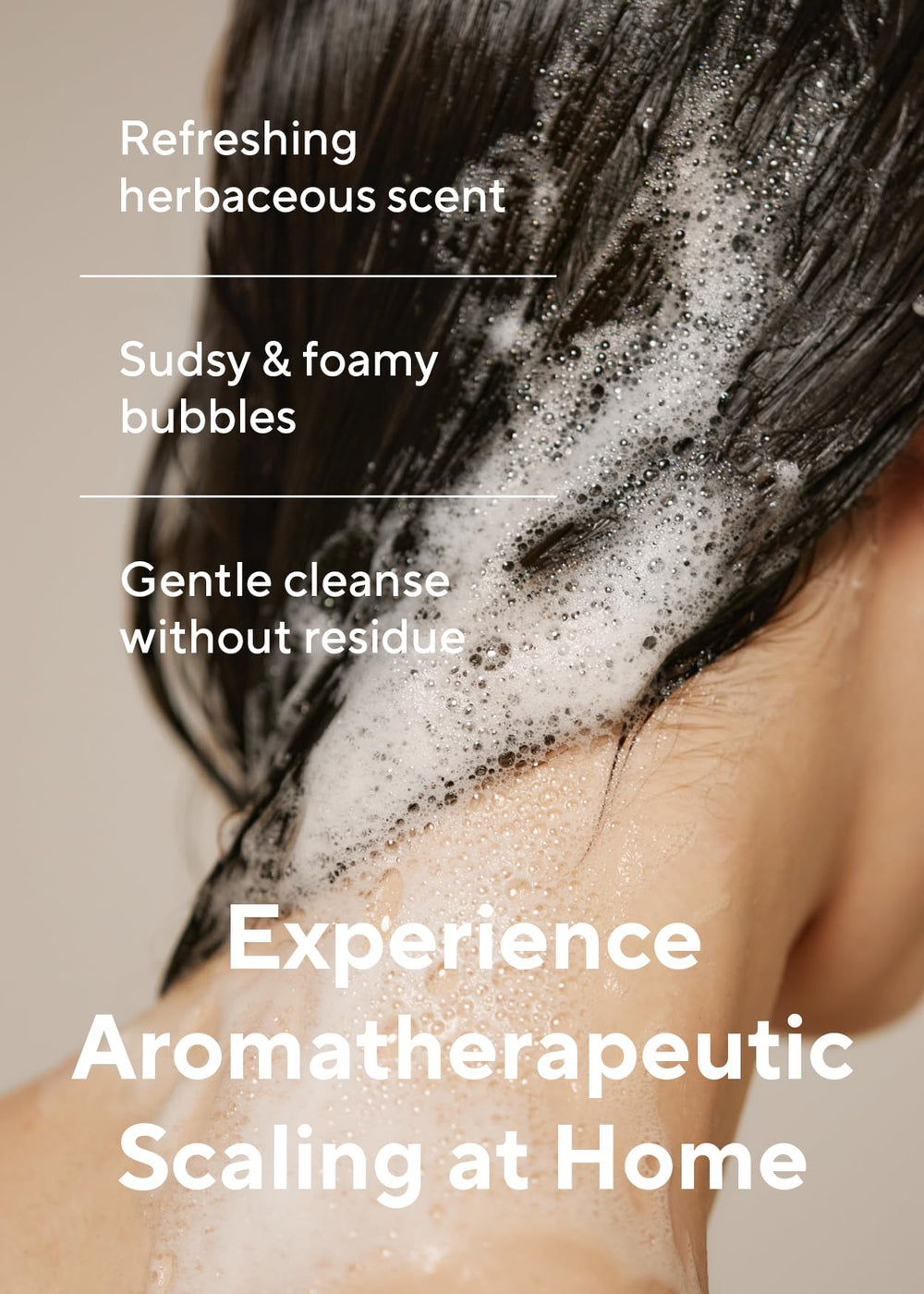 AROMATICA thickening hair solution bottle suggesting fuller-looking style.