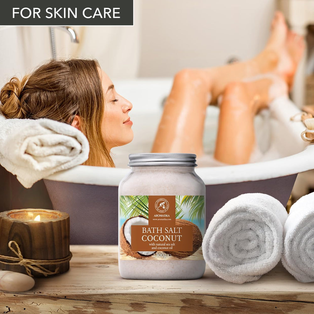 AROMATIKA Relaxing bath scene with coconut salt for spa-like atmosphere