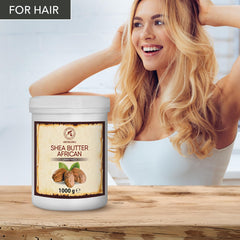 Hands applying AROMATIKA Shea Butter for face and body care