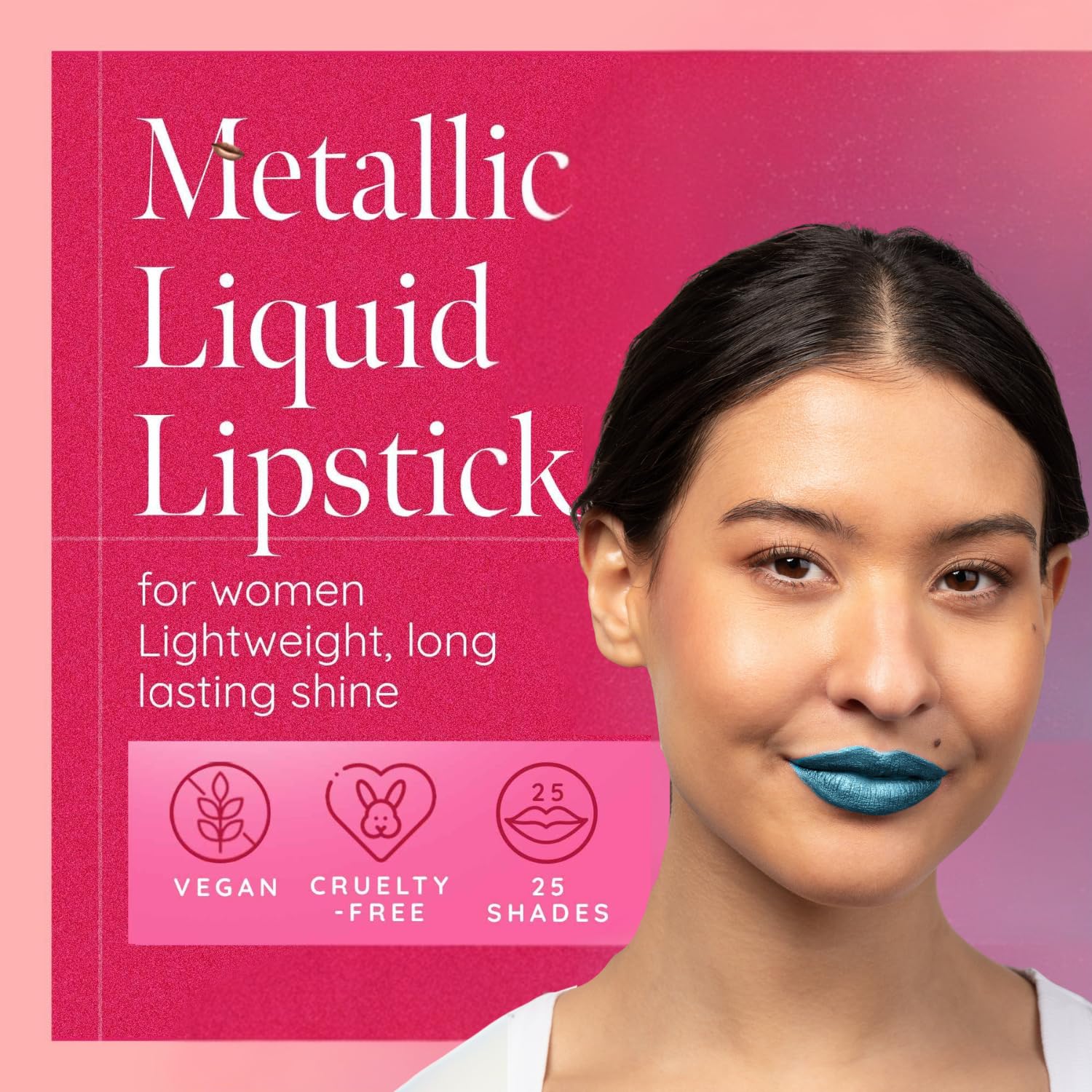 Aromi Arctic Teal swatch showing teal-blue shimmer for a bold makeup look.