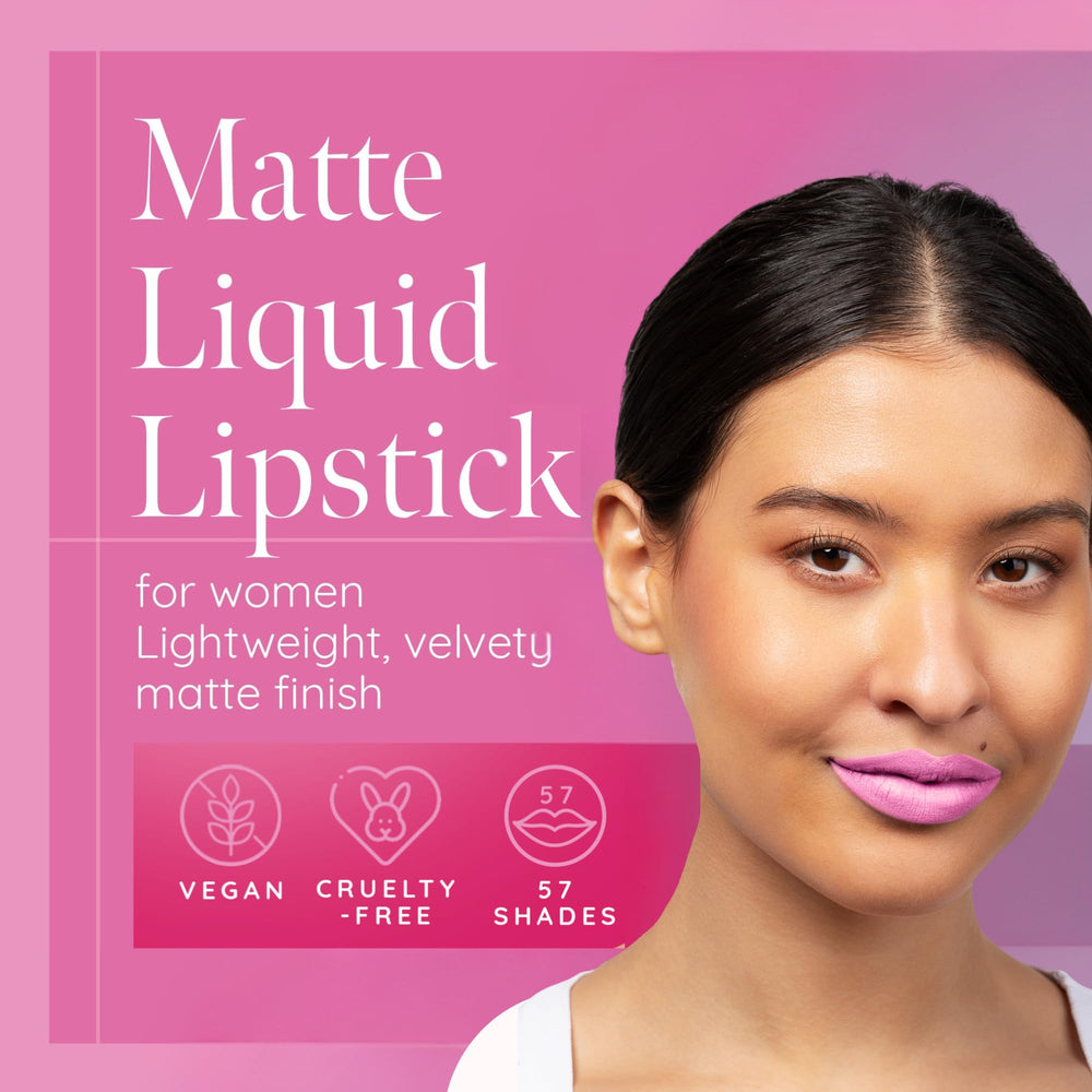 Aromi Baby Pink applying for a smooth matte transition on lips.