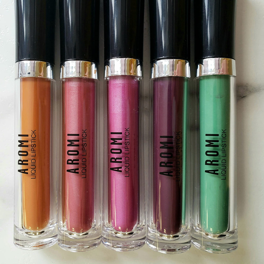 Aromi Berry Fuchsia lipstick dispensing tube ready to wear