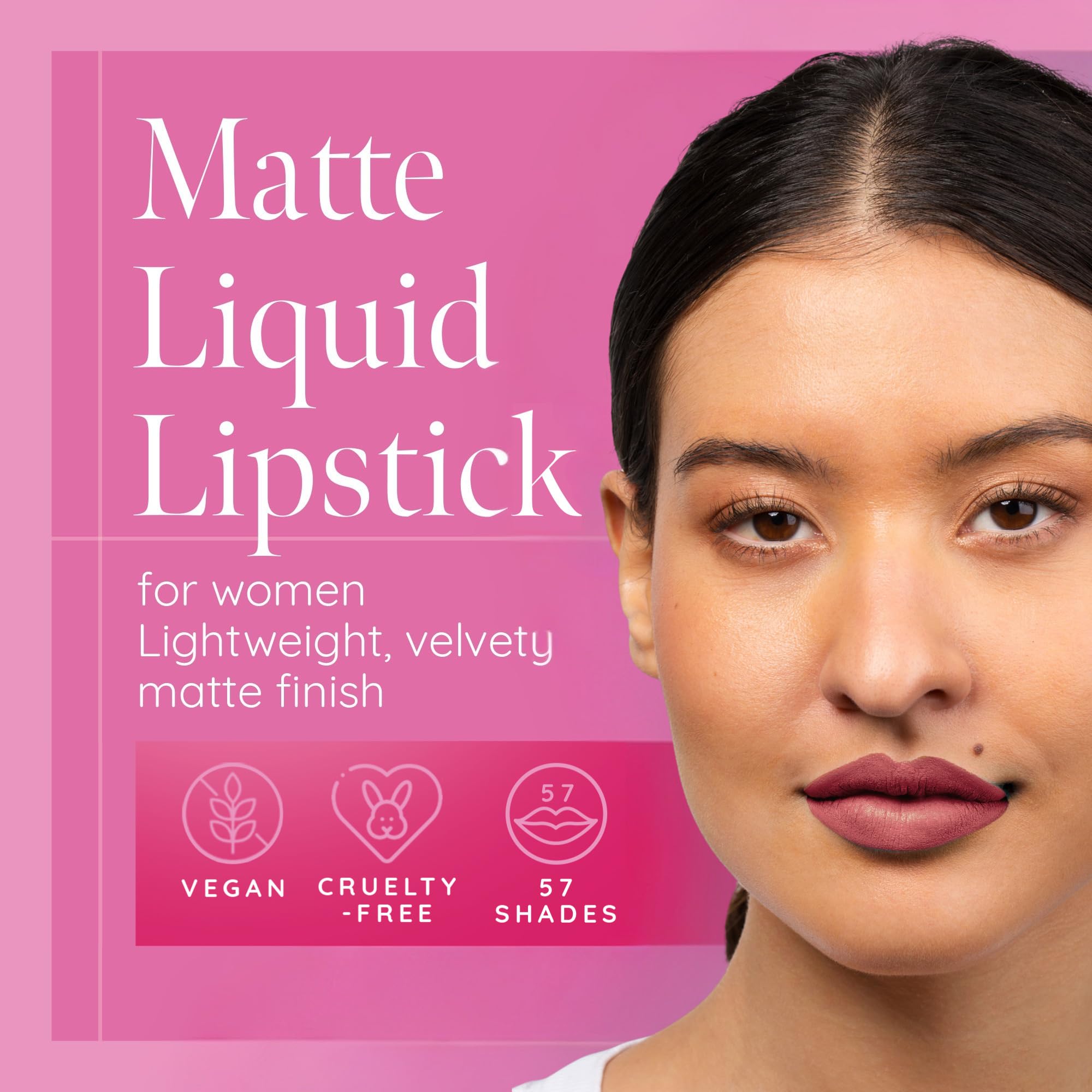 Aromi Chestnut Rose wand applicator for precise, smooth application.