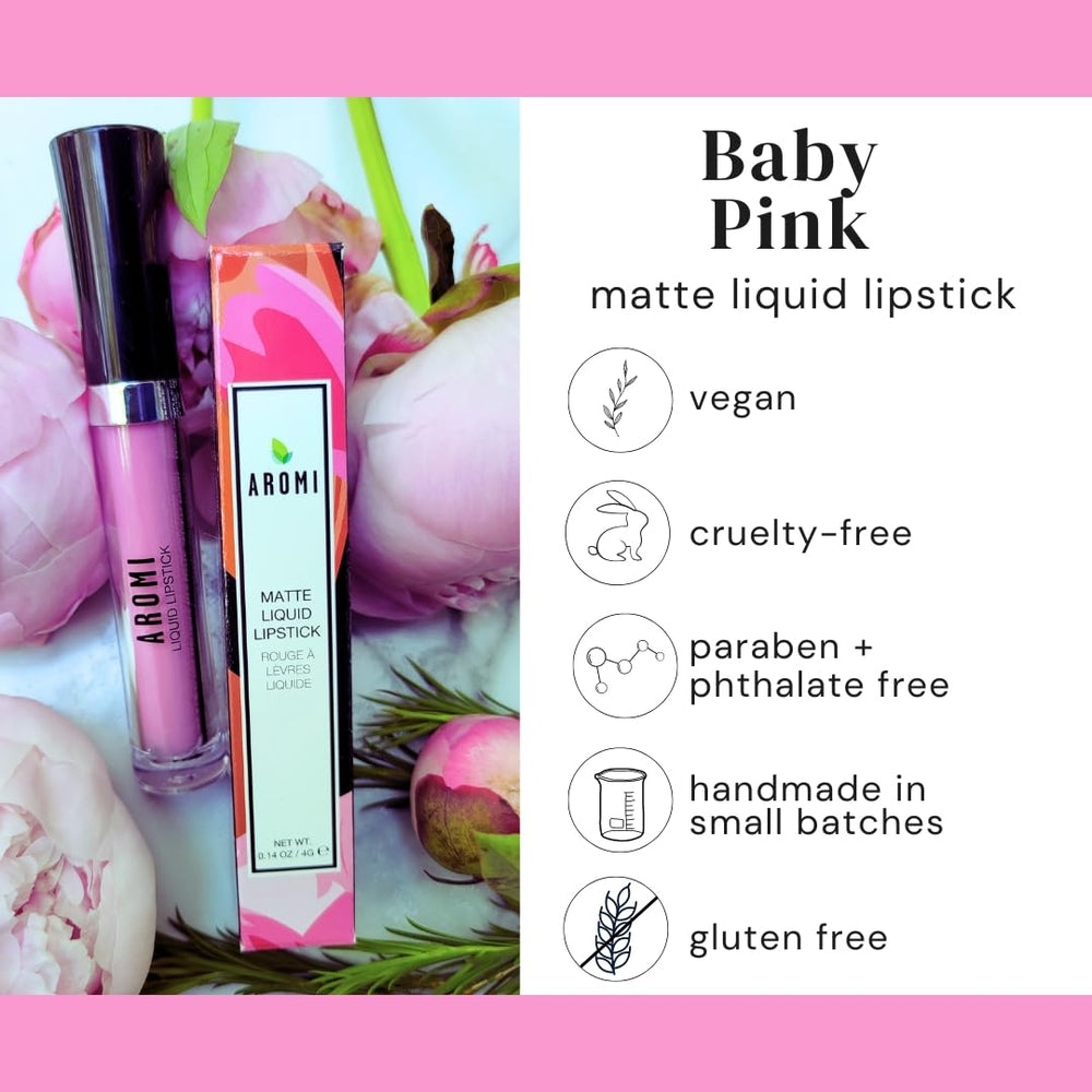 Aromi handcrafted lipstick process in small-batch production.