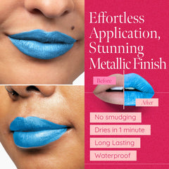 Aromi lipstick wand glides smoothly for precise, even application.