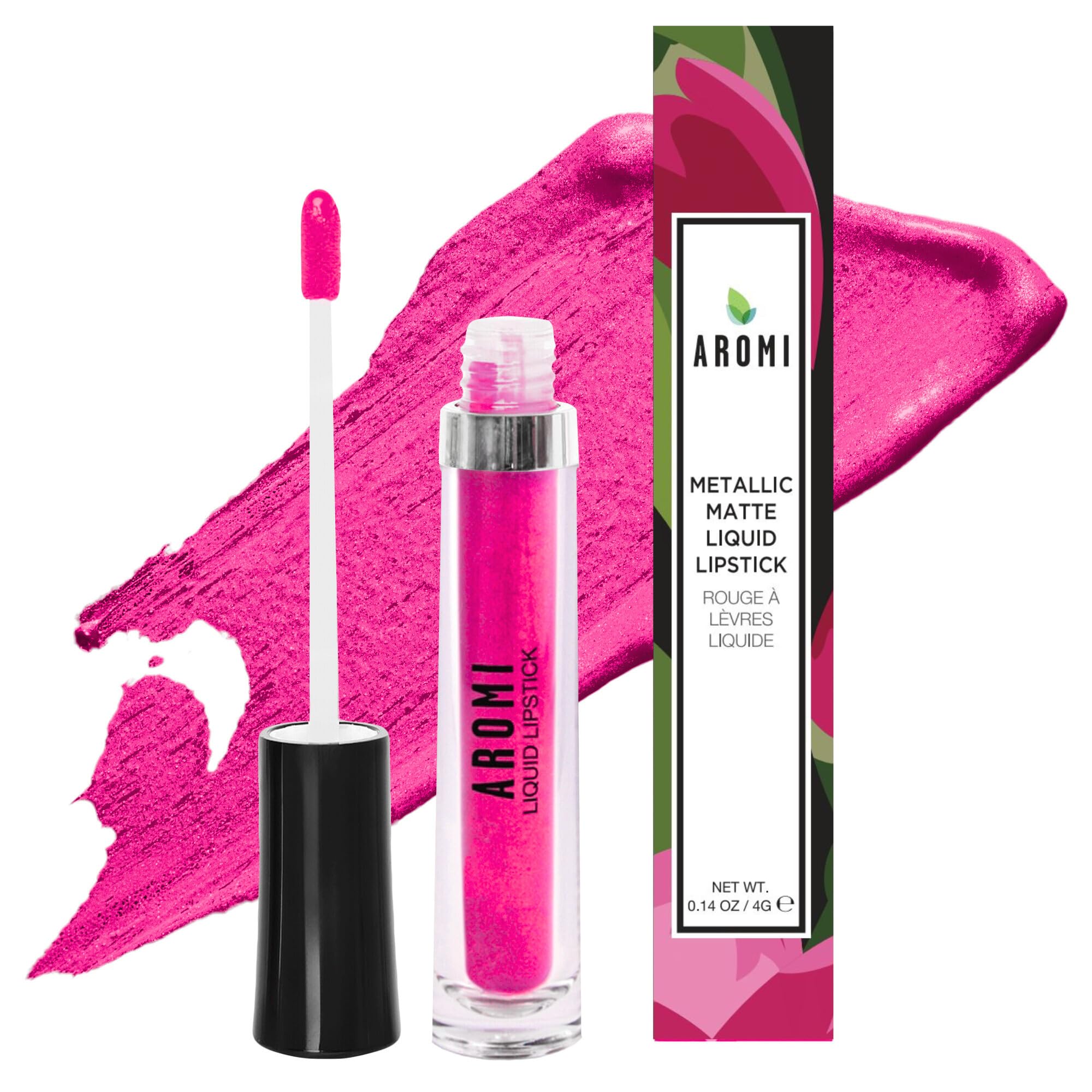 Aromi long-lasting formula resists smudging and transfer.