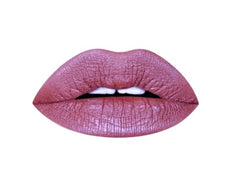 Aromi Metallic Liquid Lipstick Burgundy Quartz bottle close-up highlights a shimmering, long-wear lip color.