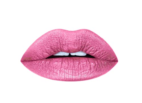 Aromi Metallic Lipstick Pink Sugar tube showcasing premium packaging and vibrant color
