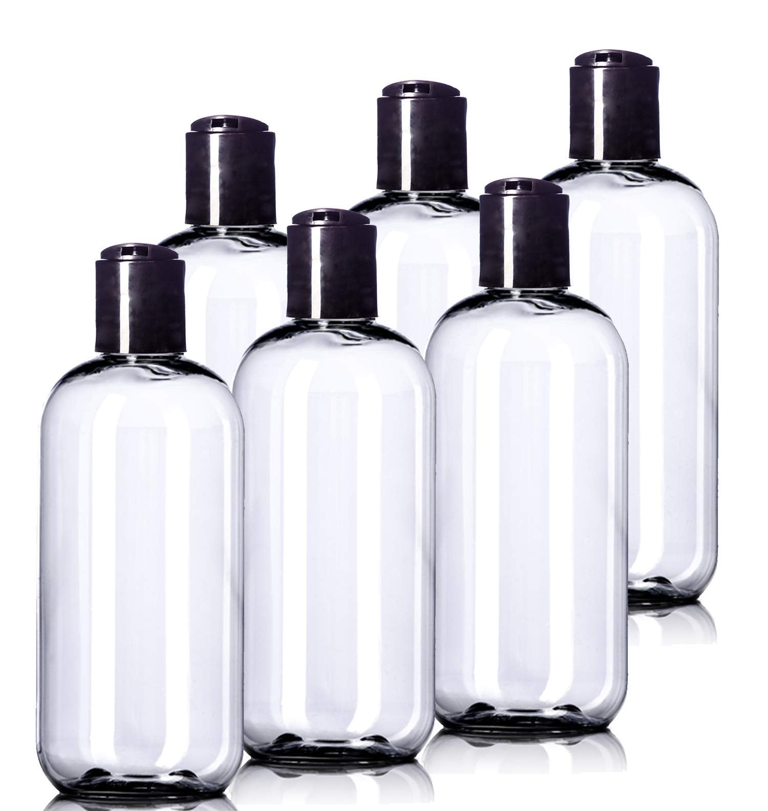 Aromine 8oz Boston Round bottle with disc cap, sturdy travel-ready container.