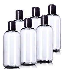 Aromine 8oz Boston Round bottle with disc cap, sturdy travel-ready container.