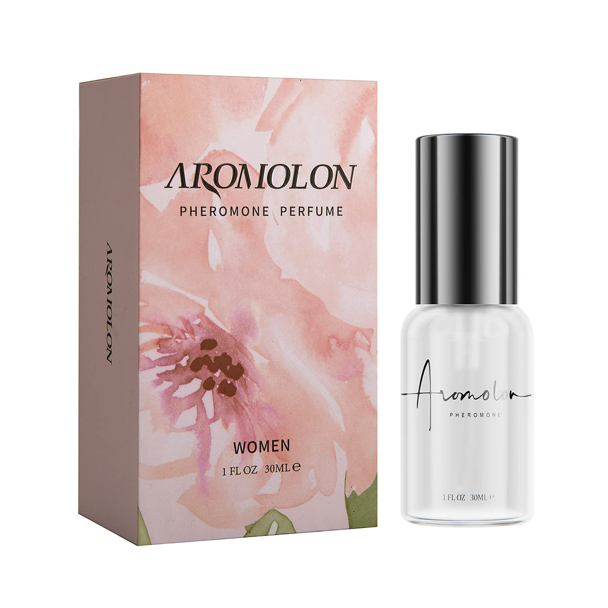 Aromolon Pheromone perfume bottle, close-up shot, ideal for elegant daily wear.