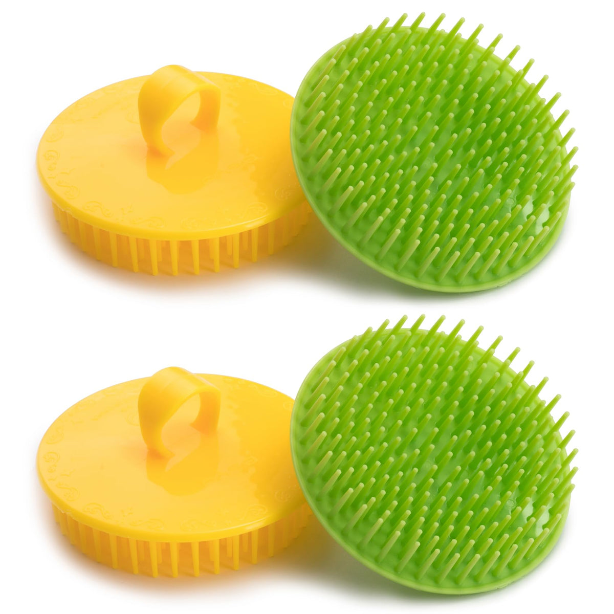 Aroveea Hair Scalp Brush 4-pack front view for gentle cleansing and scalp refreshing.