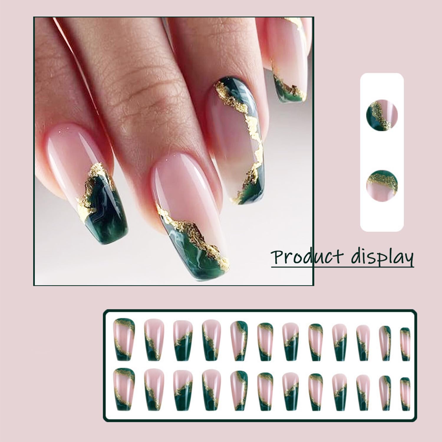 AROVFAM reusable acrylic nails provide comfortable wear and easy removal.
