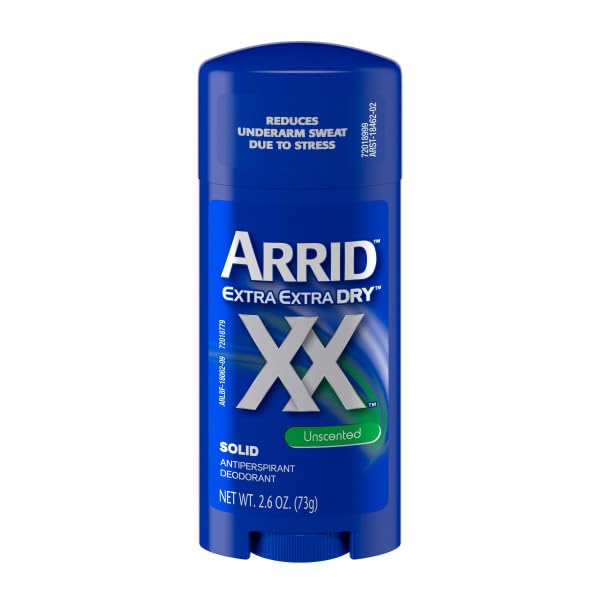 Arrid XX Extra Dry Solid stick application closeup for moisture protection.