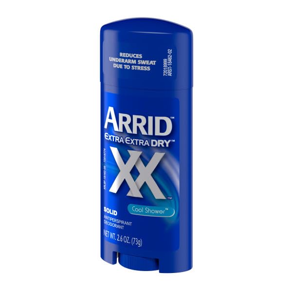 Arrid XX Extra Extra Dry application stroke shows fast-acting protection for stressful days.