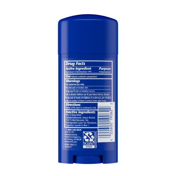 Arrid XX Extra Extra Dry stick with smooth texture for easy application.