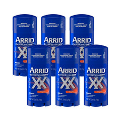 Arrid XX Extra Extra Dry solid deodorant bottle provides all-day protection.