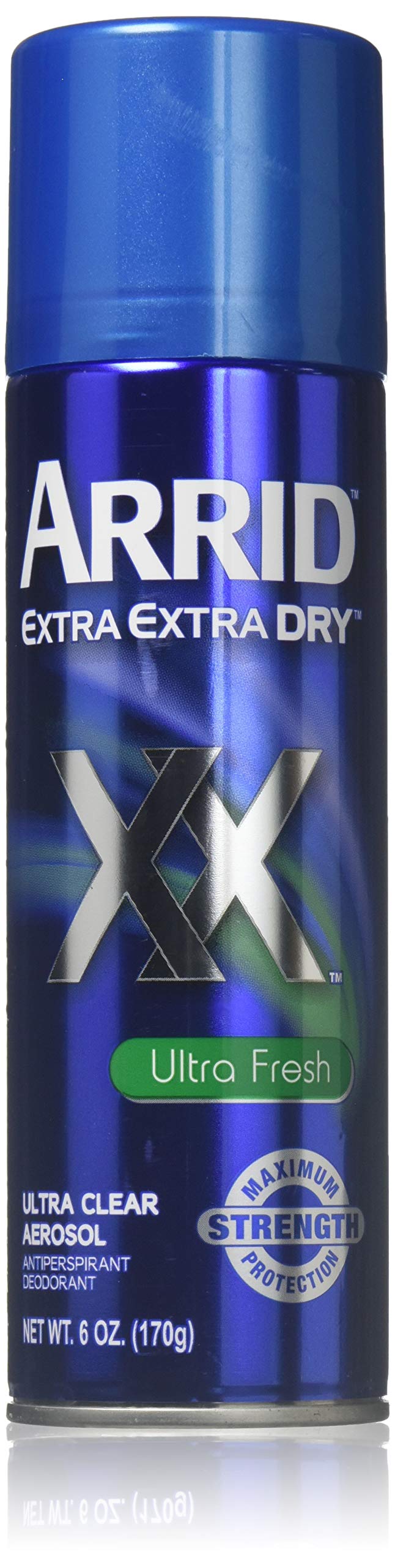 Arrid XX Ultra Clear spray bottle for all-day freshness with a clean, residue-free finish.