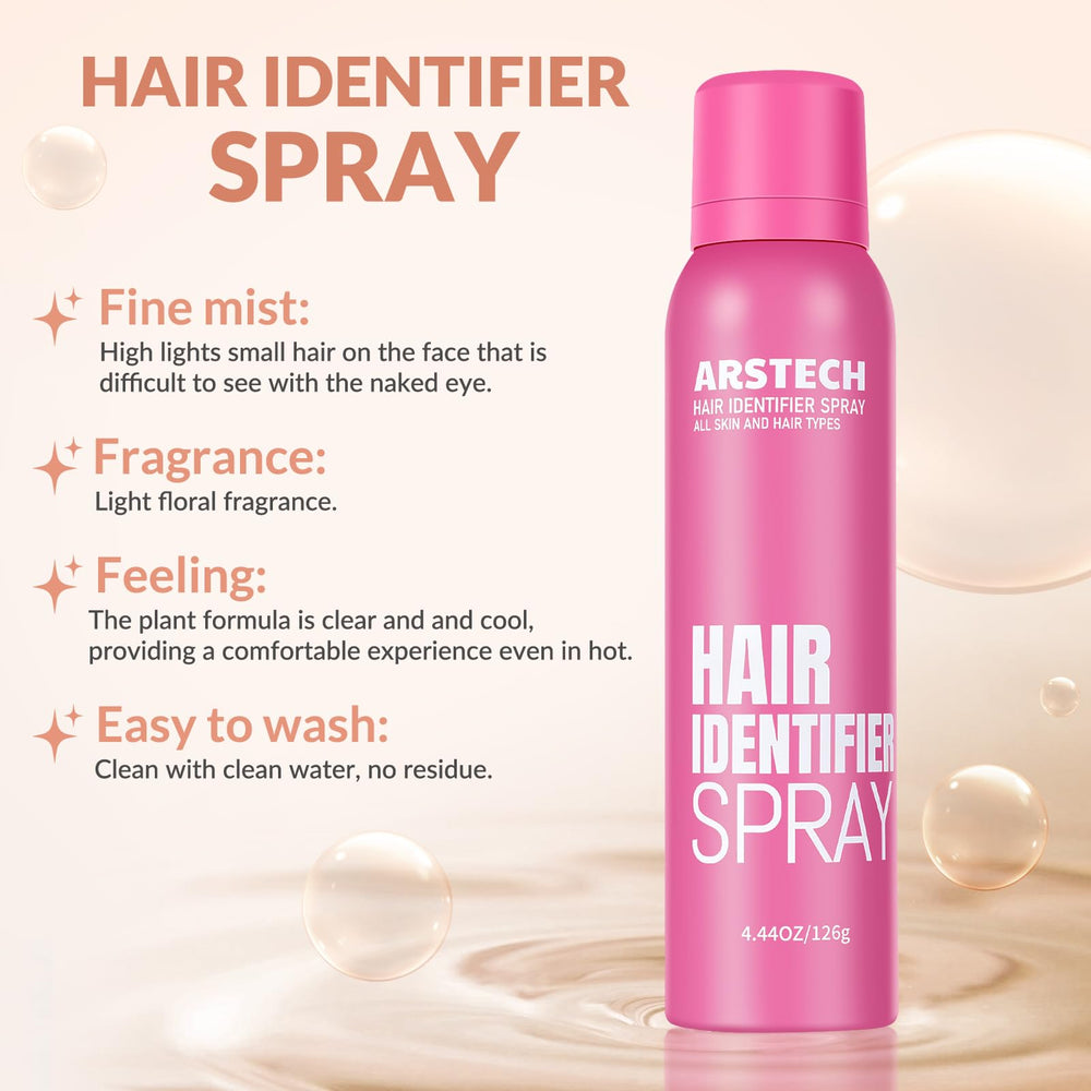 Arstech close-up of spray application on skin for even coverage.