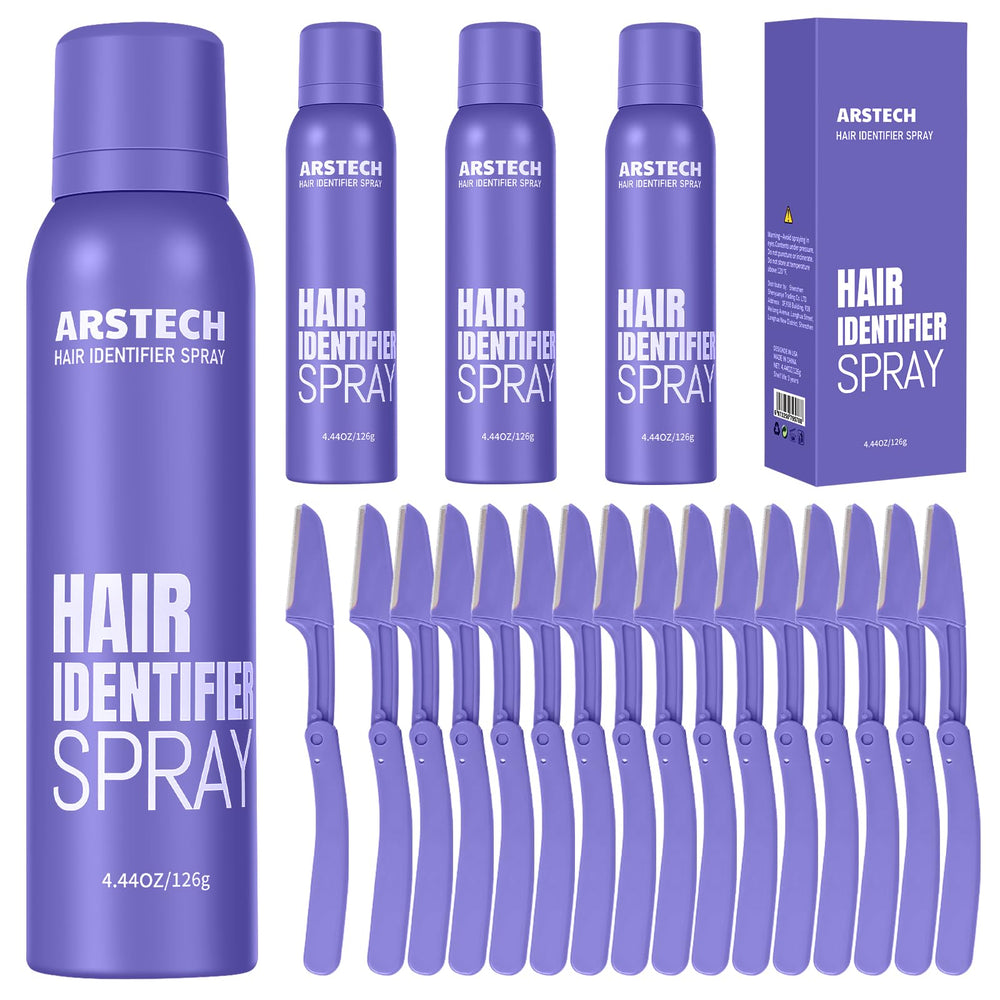 Arstech Dermaplane Razor purple 4-pack for at-home shaving