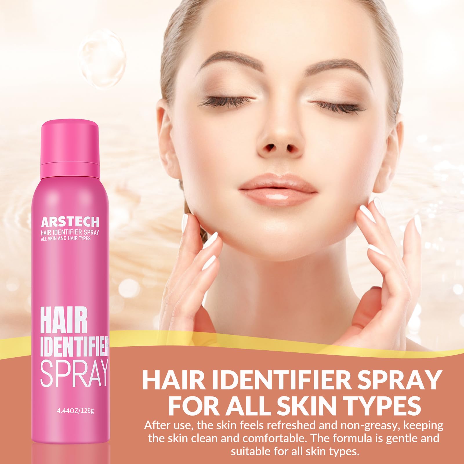 Arstech facial hair removal routine setup illustrating dermaplaning preparation.