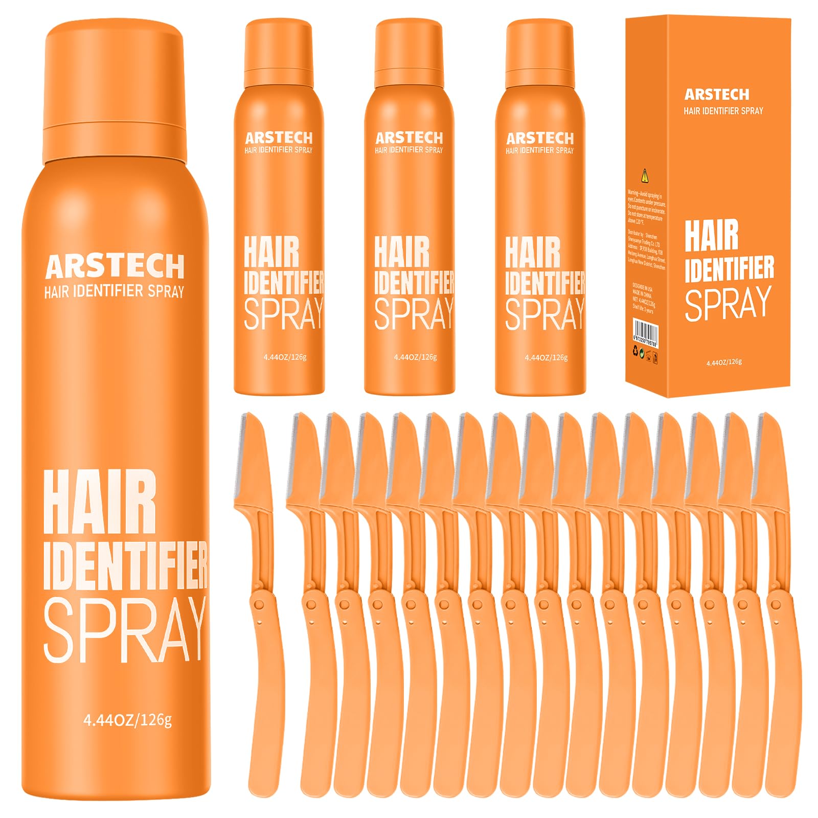 Arstech hair identifier spray bottle for precise facial hair identification before dermaplaning