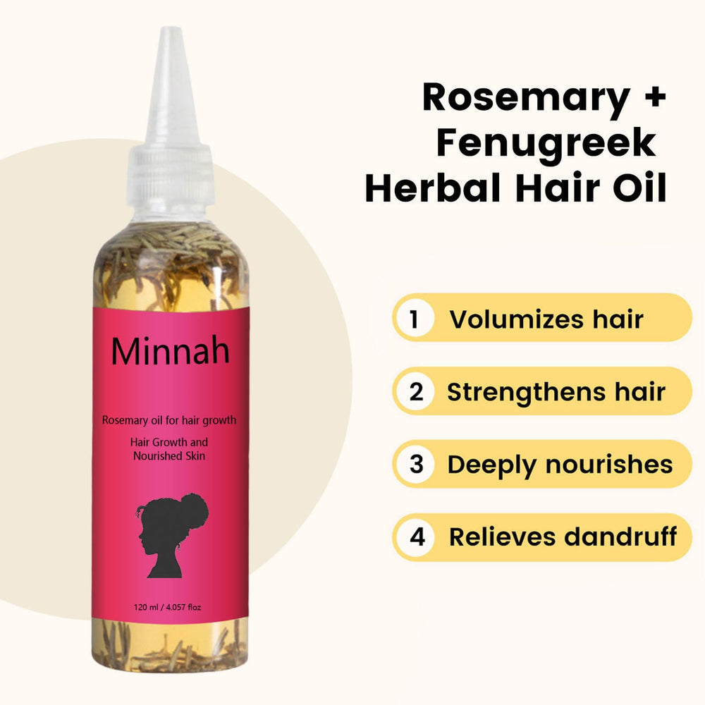 ARSYCHLL Minnah Hair Growth Oil pour shows fast-absorbing, non-greasy finish.