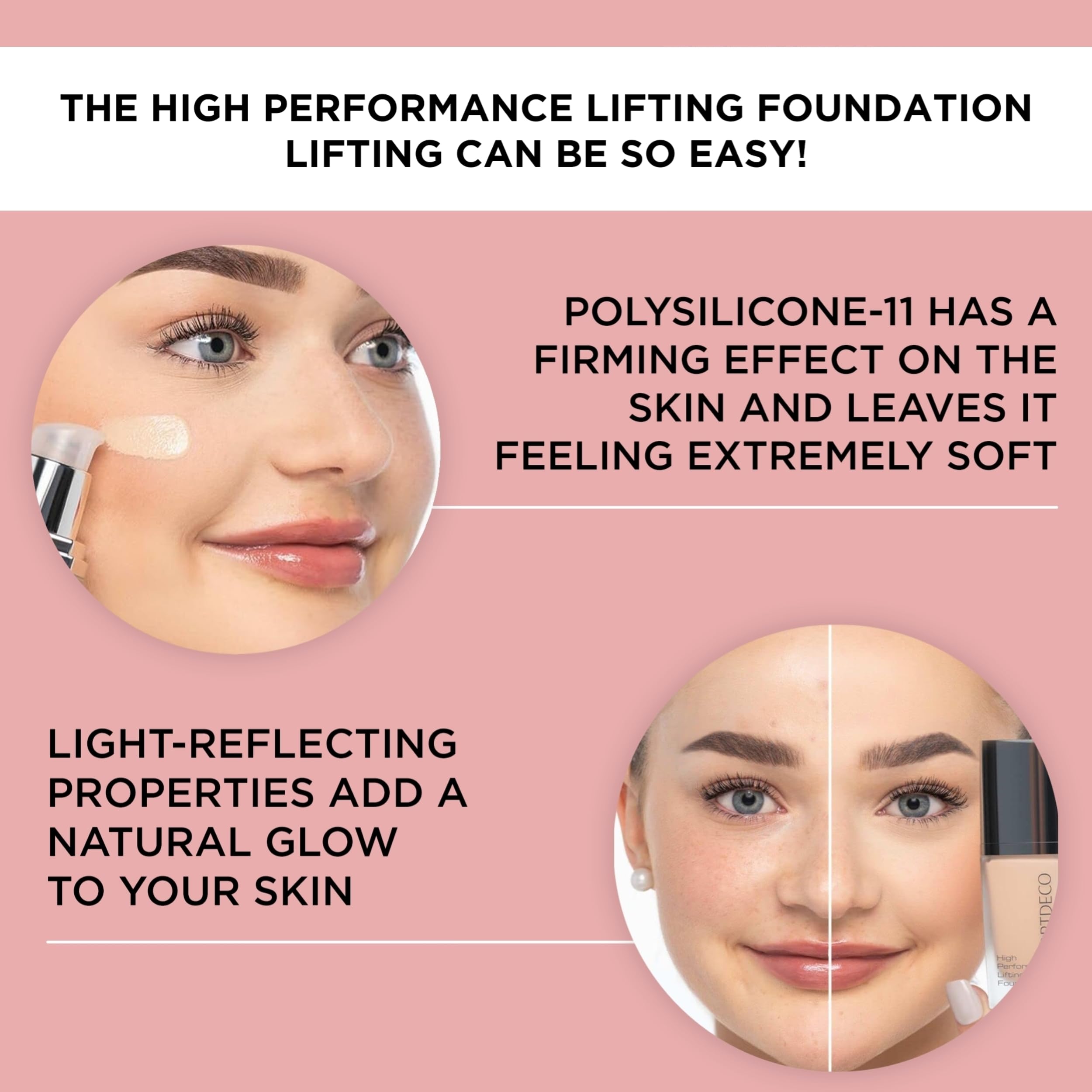 ARTDECO High Performance Lifting Foundation Reflecting Honey N11 creamy texture delivers velvety feel.