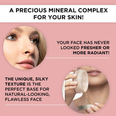 ARTDECO Mineral Powder Foundation Soft Ivory kabuki brush application demonstrates buildable coverage
