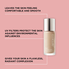 ARTDECO foundation swatch on skin reveals even tone