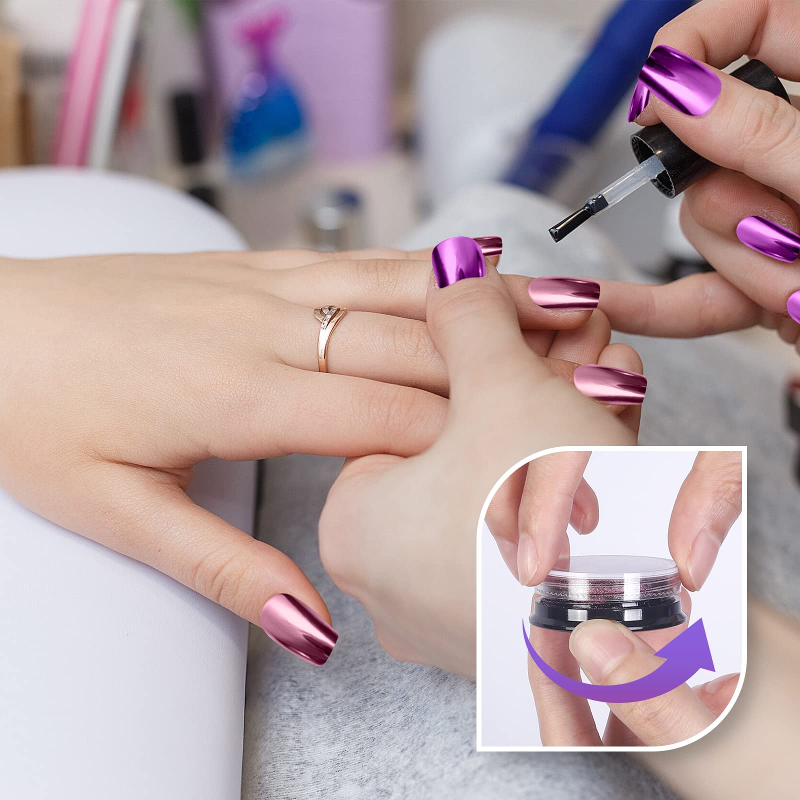 Artdone color-shifting chameleon powder adapts with light for dynamic looks.