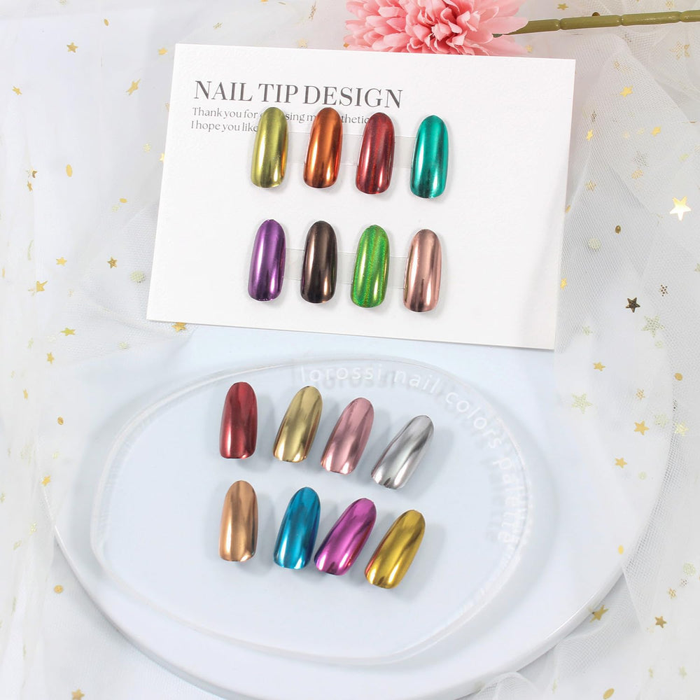 Artdone green holo powder jar with iridescent shimmer.