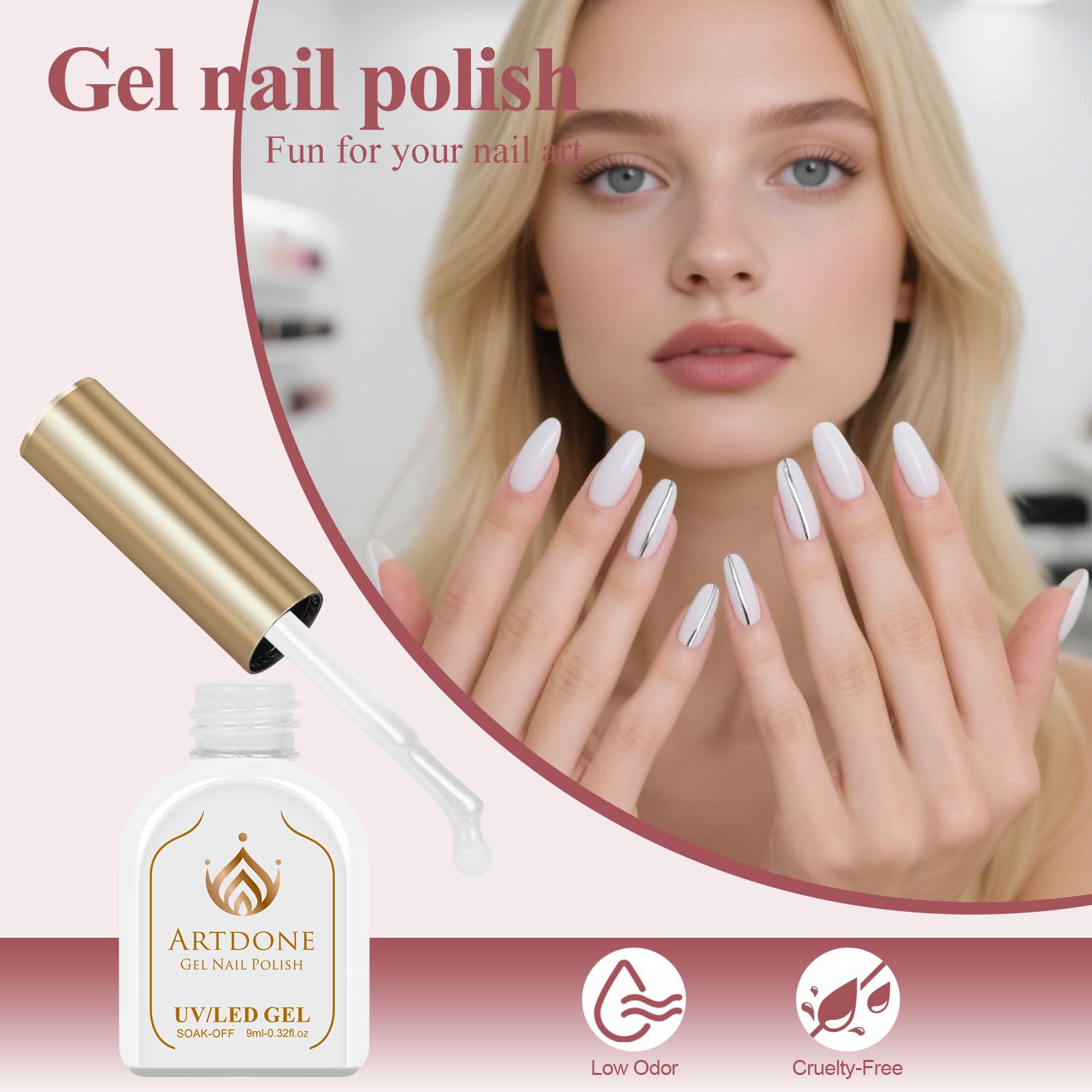 Artdone 8ml gel bottle ready for home manicure