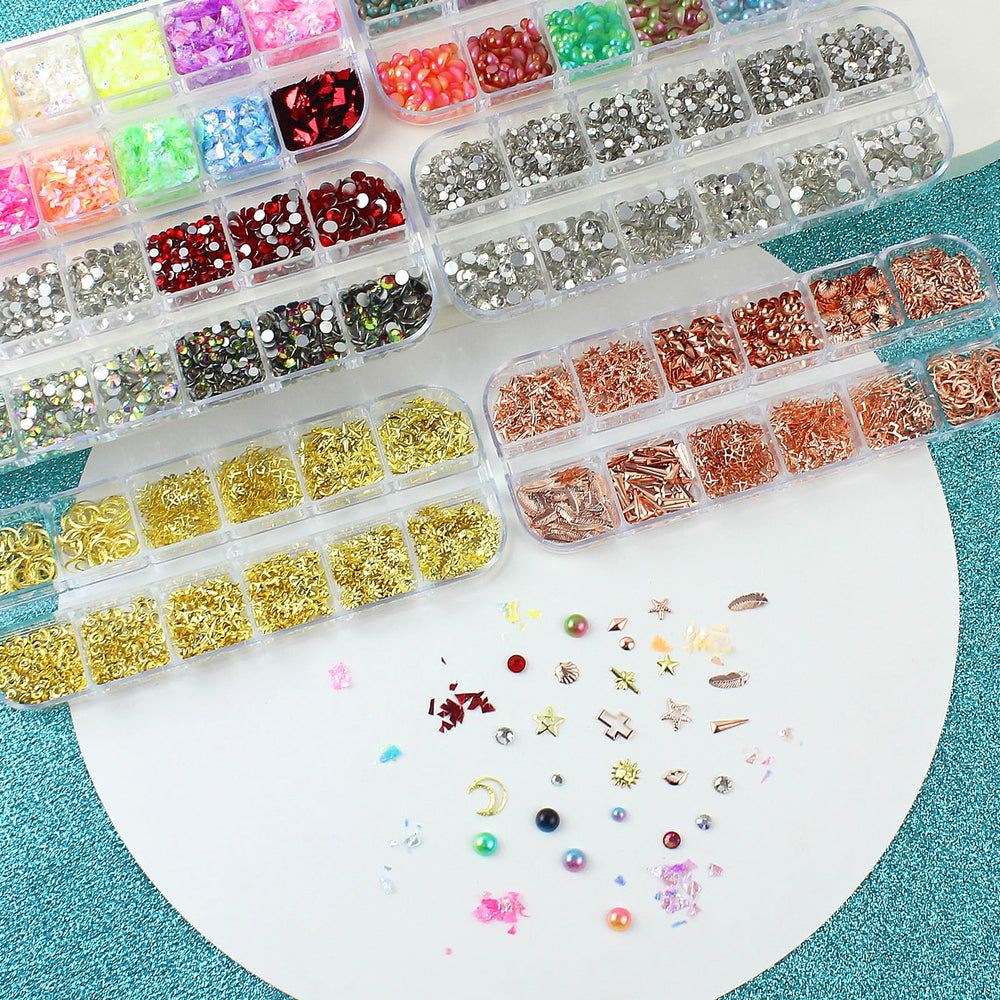 Artdone precision tools include tweezers and a dotting pen for precise placement.