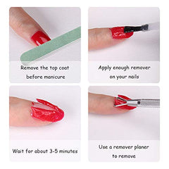 Close-up shows gel polish cracking under Arte Clavo remover.